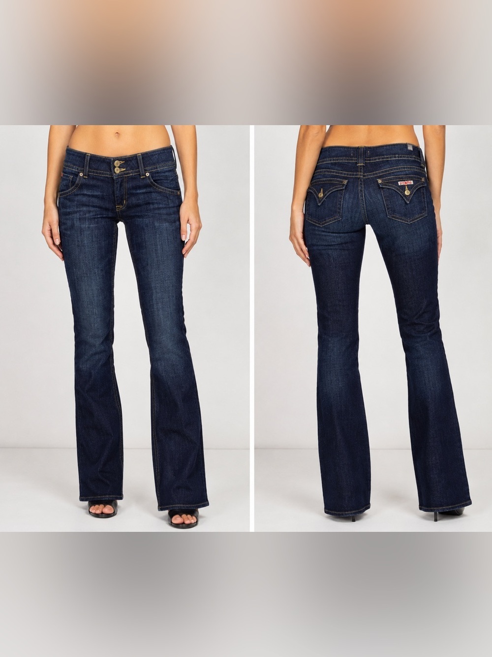 Hudson Y2K Lowrise Signature Bootcut DarkWash Denim Jeans 30 Thirty